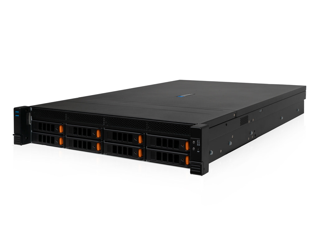 2HE Intel Single-CPU RI1208-AIXSN+ Server - Serveransicht