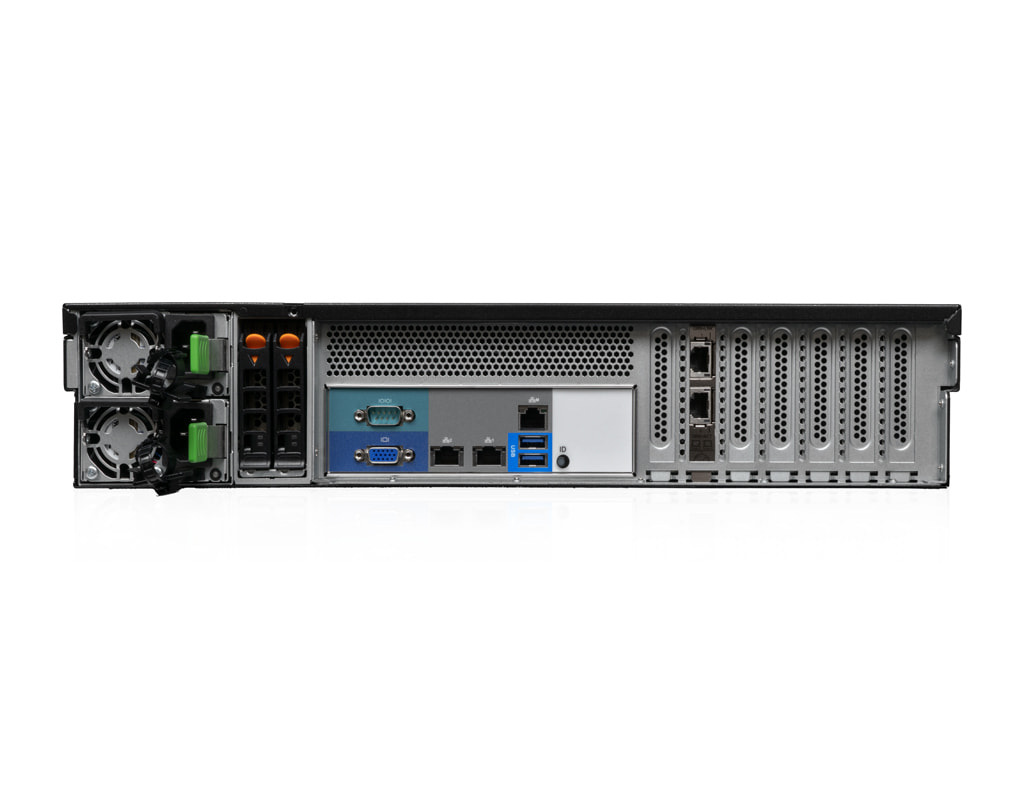 2HE Intel Single-CPU RI1208-AIXSN+ Server - Rückansicht 2HE Intel Single-CPU RI1208-AIXSN+ Server - Rückansicht