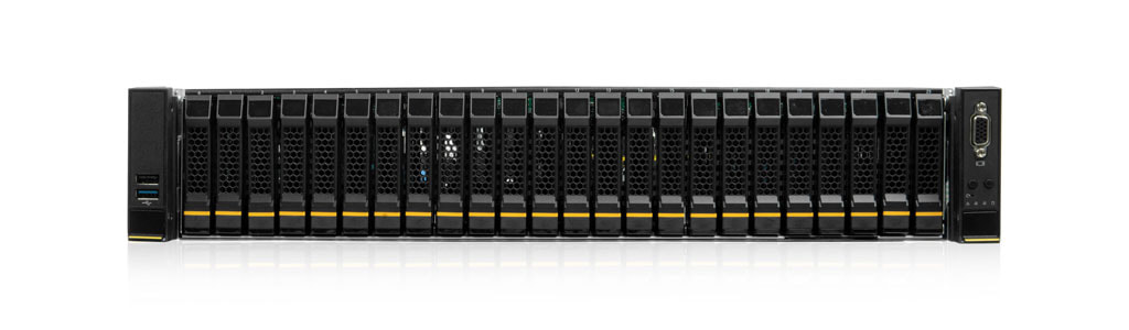 2U Intel dual-CPU RI2224-TKXSN server - Front view